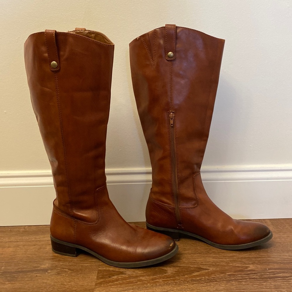 Brown Leather Boots-Like New